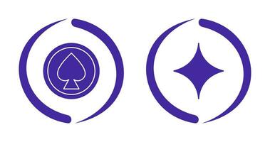 Spade and Diamond Icon vector