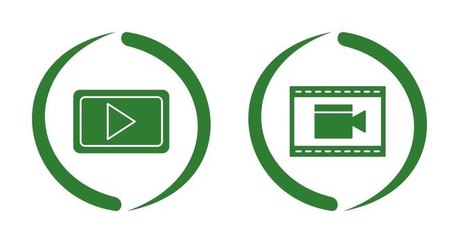 Video Communication and Video and Animation Icon vector