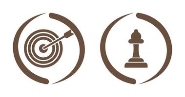 Dartboard and Bishop Icon vector