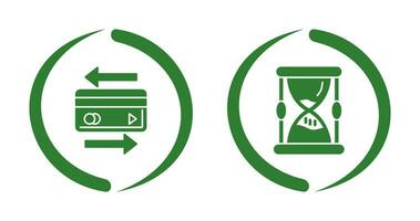 Transaction and Hourglass Icon vector