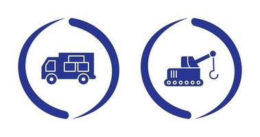 Logistics Car and Lifter Icon vector