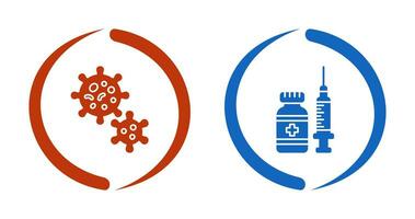 Virus and Vaccine Icon vector
