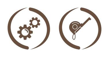 Gears and Roulette Icon vector