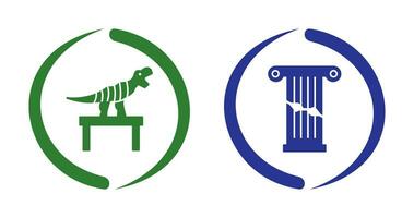 Bones Exhibit and Broken Icon vector