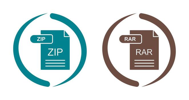 ZIP and RAR Icon vector