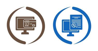 Online Payment and Online Tax Icon vector