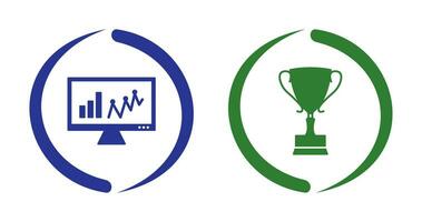 Online Stats and Award Icon vector