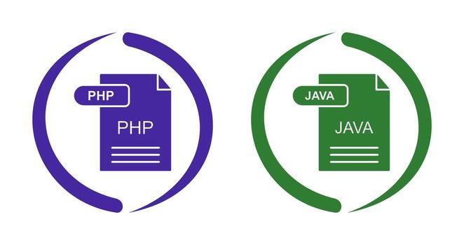 PHP and Java Icon vector