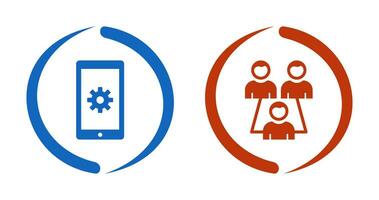 Network Settings and Connected Users Icon vector
