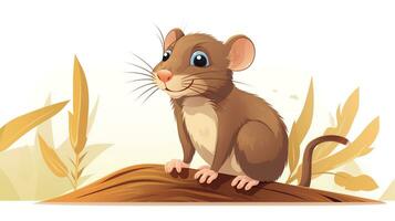 a cute little Cane Rat in vector style. Generative AI photo