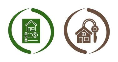 List and House Icon vector