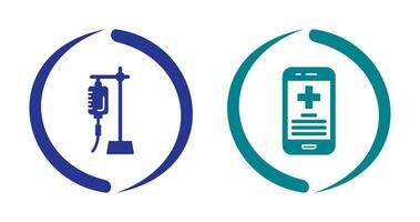 Saline and Smartphone Icon vector