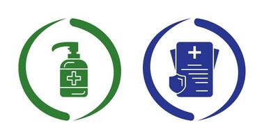 Sanitizer and Receipt Icon vector