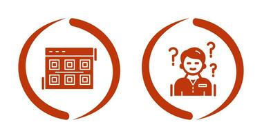 Layout and Confuse Icon vector