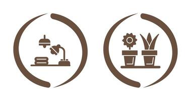 Lamps and House Plants Icon vector