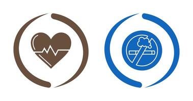 Health and No Smoking Icon vector