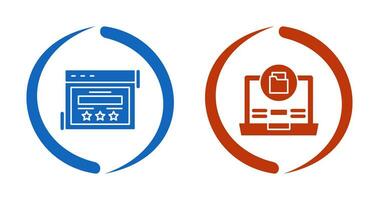 Rating and Data Storage Icon vector