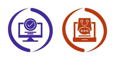 Confirmation and Shopping  Icon vector