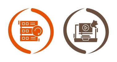 Backup and Video Marketing Icon vector