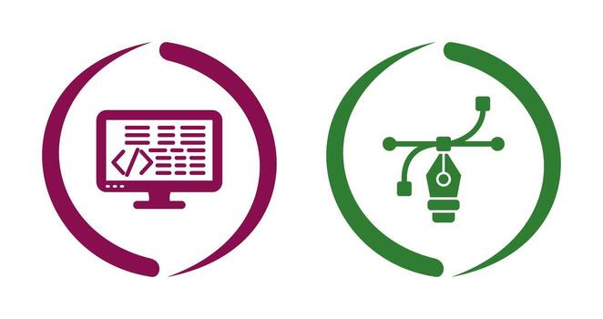 Coding and Vector Icon