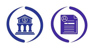 Bank and Contract Icon vector