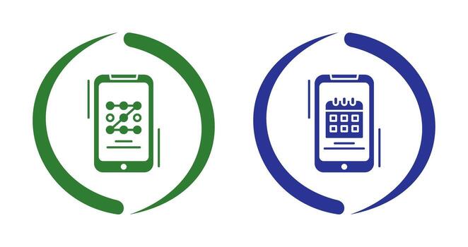 modelo código y calendario icono vector