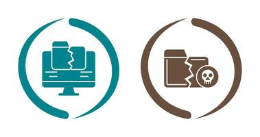 Data Loss and Infected Icon vector