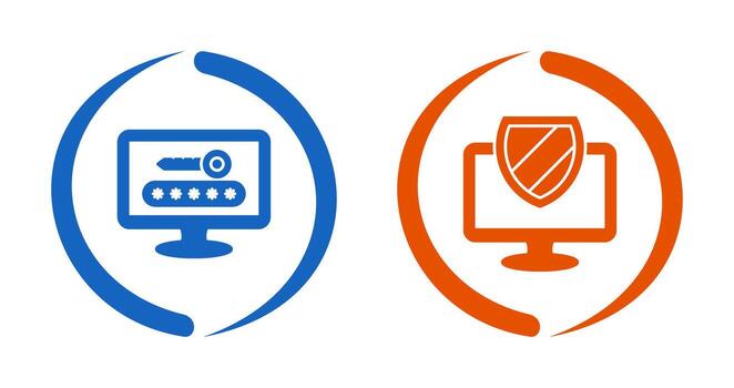 contraseña y proteger icono vector