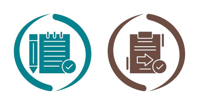 Check Notes and Send Icon vector