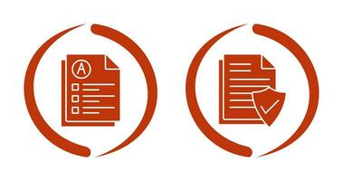 Exam and Valid Document Icon vector