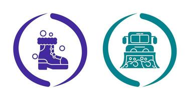 Snowshoes and Truck Icon vector