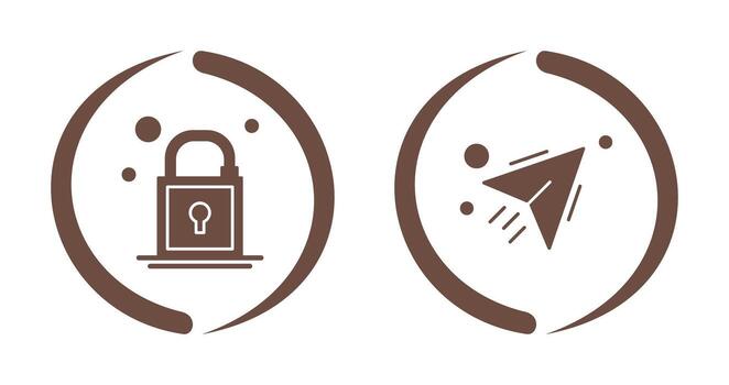 Lock and Send Icon vector