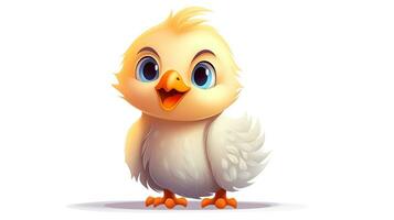 a cute little Bantam Chicken in vector style. Generative AI photo