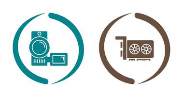 Video Recorder and Graphic Card Icon vector