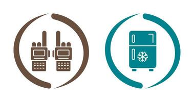 Walkie Talkie and Fridge Icon vector