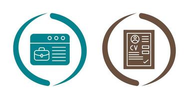 Online Recruitment and CV Icon vector