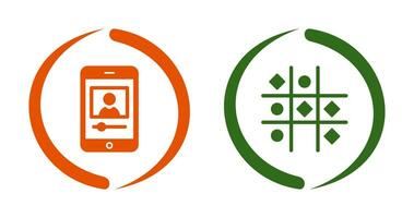 log and Tic Tac Toe Icon vector