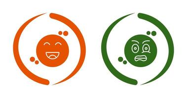 Happiness and Grimacing Icon vector