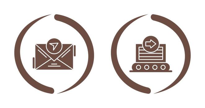 message and container Icon vector