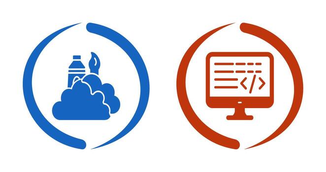 creative and coding Icon vector