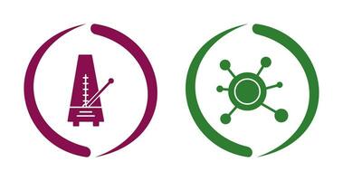 Metronome and Molecule Icon vector