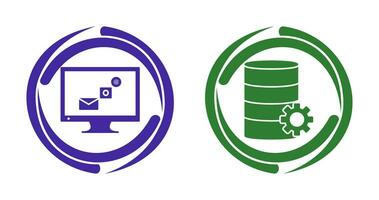 digital marketing and database management Icon vector