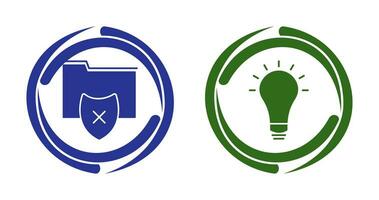 vulnerable folders and innovatives idea Icon vector