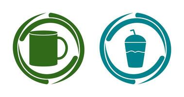 Coffee mug and Frappe Icon vector