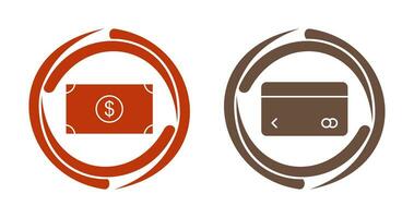 dollar and credit card Icon vector