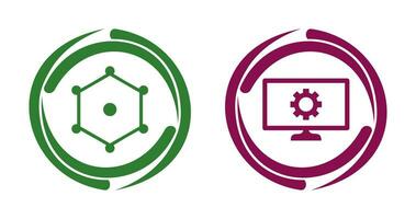 nodes and network setting  Icon vector