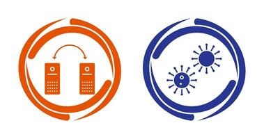 virus and network files  Icon vector