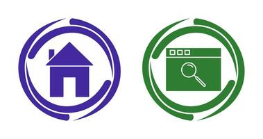 homepage and browser  Icon vector