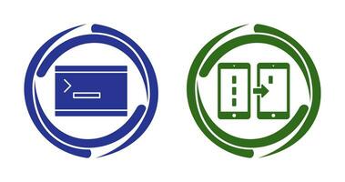 console and data transfer Icon vector