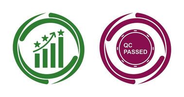 Reputation Management and QC Passed Icon vector